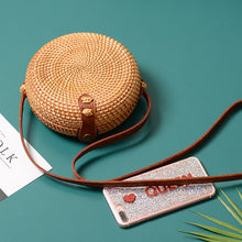 Load image into Gallery viewer, Round Straw Bag Handbag