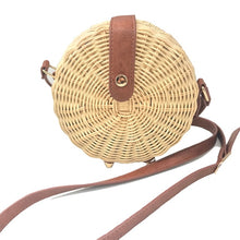 Load image into Gallery viewer, Round Straw Bag Handbag