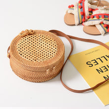 Load image into Gallery viewer, Round Straw Bag Handbag